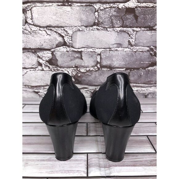 Taryn Rose Black Textile Leather Trim Closed High Heels Women’s Sz 39EU/8.5M US - Picture 5 of 16